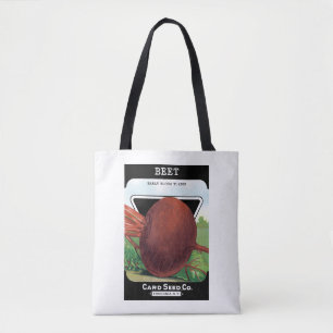 Tote Bag Art d'étiquette de paquet de graines vintage, légu