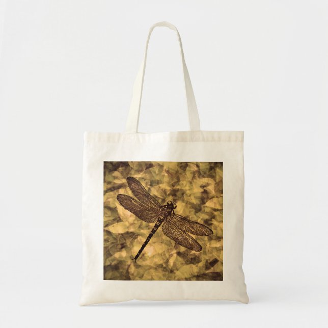 Tote Bag Art Dragonfly vintage (Devant)