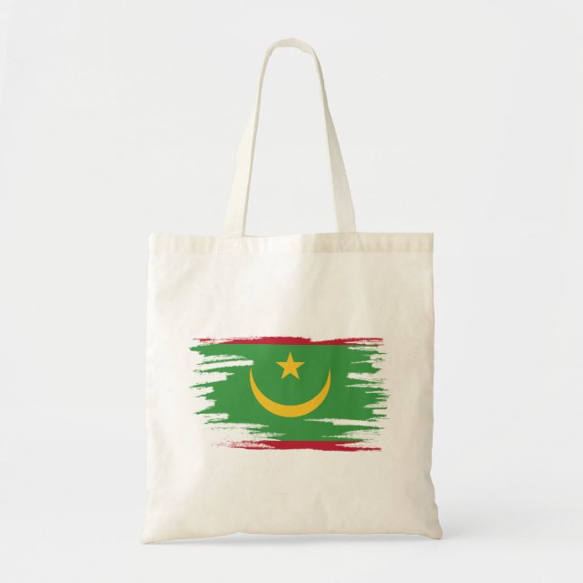 Tote Bag Art Drapeau Mauritanie (Devant)