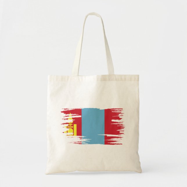 Tote Bag Art Drapeau Mongolie (Devant)