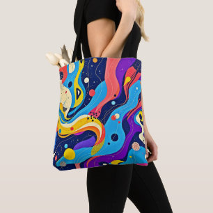 Tote Bag Art du rythme cosmique