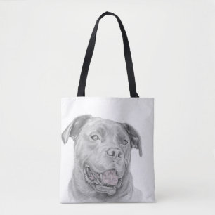 Tote Bag Art du Staffordshire Terrier américain Pitbull