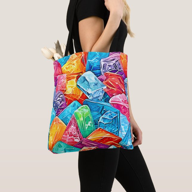 Tote Bag Art en grappes cristallines (De près)