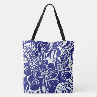 Tote Bag Art Floral Abstrait Courses au Supermarché Plage