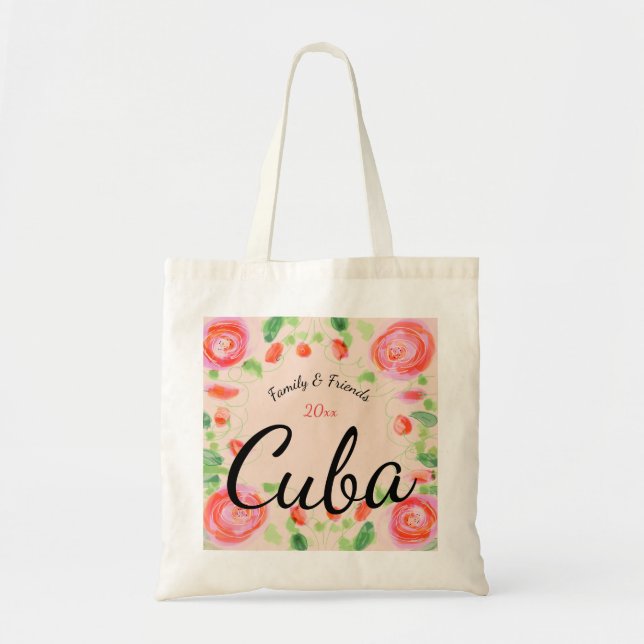 Tote Bag Art Floral Design (Devant)