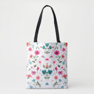 Tote Bag Art floral dynamique