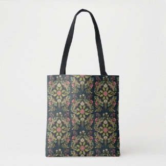 Tote Bag art folk country à fond noir