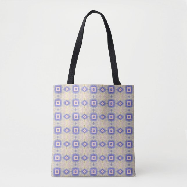 Tote Bag Art géométrique moderne lavande jaune (Devant)