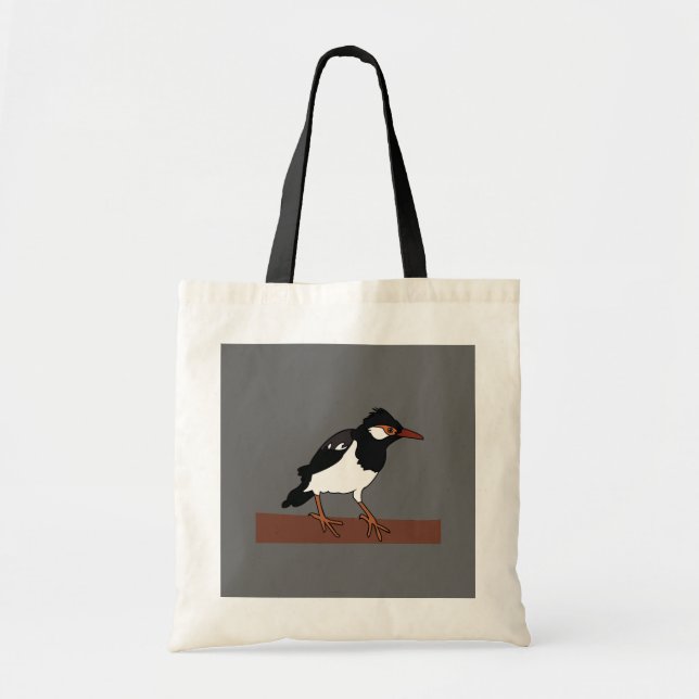 Tote Bag Art indien Pied Mina Bird (Devant)