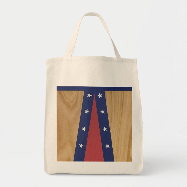 Tote Bag Art inspiré par l'Amérique | Drapeaux, Jerseys & 4 (Devant)