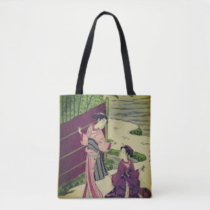 Tote Bag Art japonais vintage geisha épaule