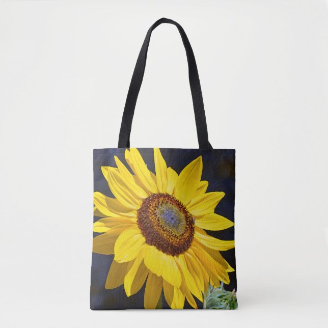 Tote Bag Art jaune de tournesol (Devant)
