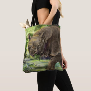 Tote Bag Art Javan Rhino