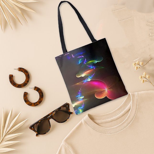 Tote Bag Art lumineux abstrait au néon (Créateur téléchargé)