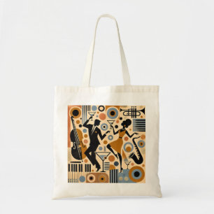 Tote Bag Art minimaliste de l'ère du jazz du milieu du sièc