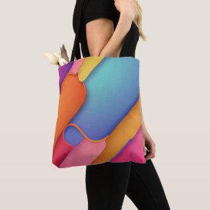 Tote Bag Art Moderne et design Pliages de couleurs pastel