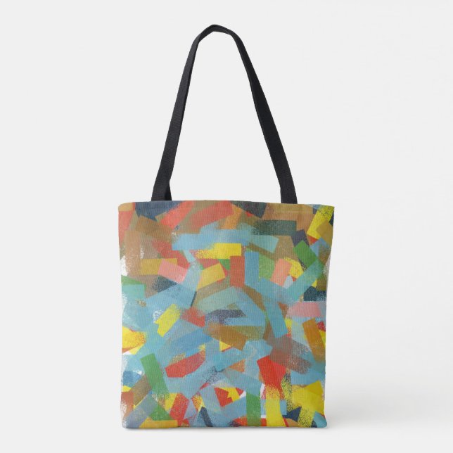 Tote Bag Art moderne Rectangles géométriques Abstraites Pei (Dos)