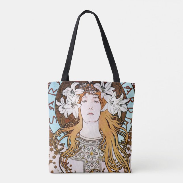 Tote Bag Art nouveau - Alphonse Mucha - Sarah Bernhardt (Dos)