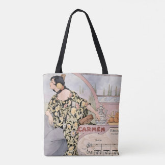 Tote Bag Art Nouveau Carmen Habanera Print – Vintage Opera 