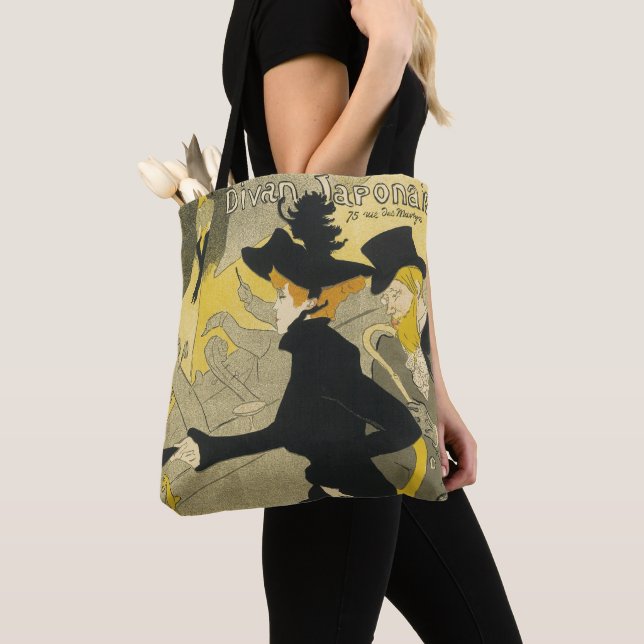 Tote Bag Art Nouveau, Divan Japonais par Toulouse Lautrec (De près)