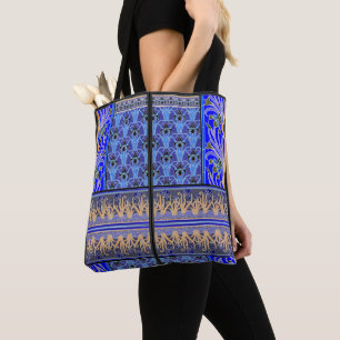 Tote Bag Art nouveau iris fleur élégant vintage floral