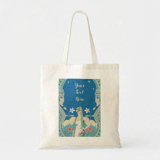 Tote Bag Art Nouveau personnalisé Vintage Dame bleue Archwa