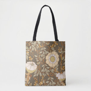 Tote Bag Art Nouveau : Vintage Floral Décoratif.