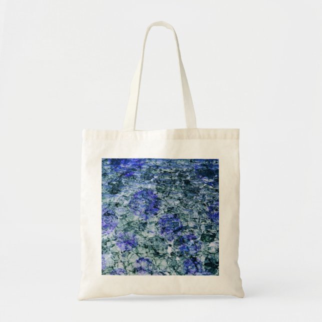 Tote Bag Art numérique d'aquarelle bleue arrière - plan abs (Devant)
