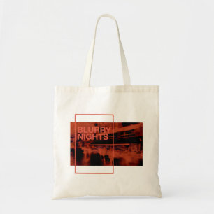 Tote Bag Art numérique de couleur rouge : Nuits floues