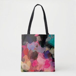 Tote Bag Art numérique motif abstrait. Dessin à main modern