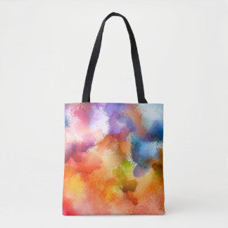Tote Bag Art numérique motif abstrait. Dessin à main modern