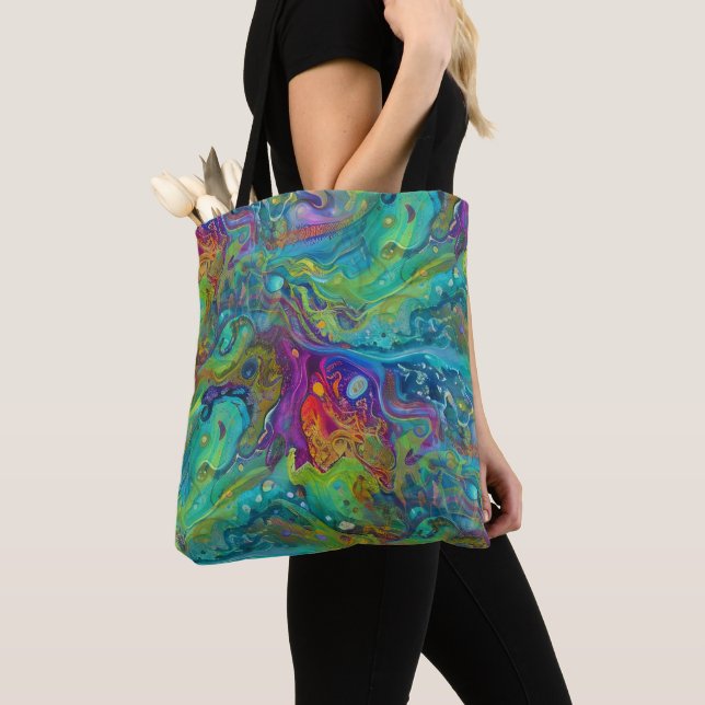 Tote Bag Art of Image Abstraction - modèle transparent 2 (De près)