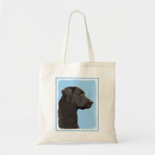 Tote Bag Art original de chien de peintre noir de Labrador 