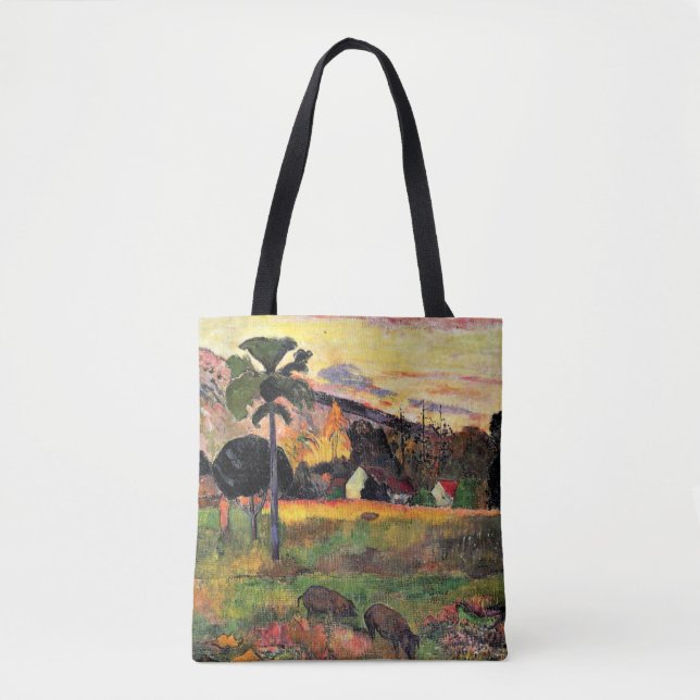 Tote Bag Art Paul Gauguin : Venez ici, Route à Tahiti, (Devant)