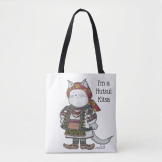 Tote Bag Art populaire d'Ukrainien de chat de Hutsul Kitsa