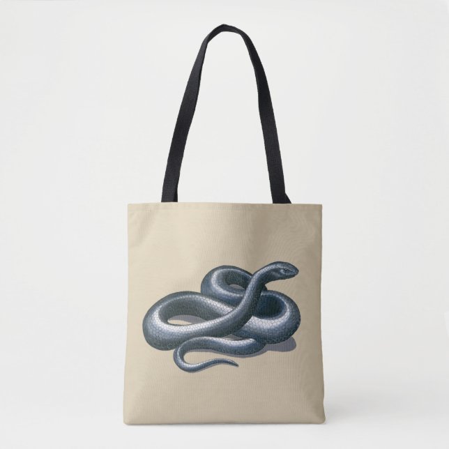 Tote Bag Art serpent de l'Est de l'Indigo (Devant)