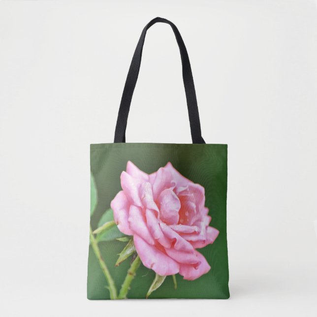 Tote Bag Art simple grand Fourre-tout moyen de rose de rose (Devant)