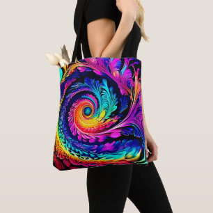 Tote Bag Art Spiral Psychédélique Coloré