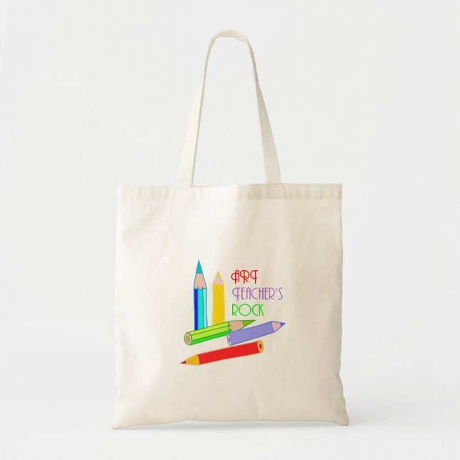 Tote Bag Art Teacher's Rock - fourre-tout de l'enseignant (Devant)
