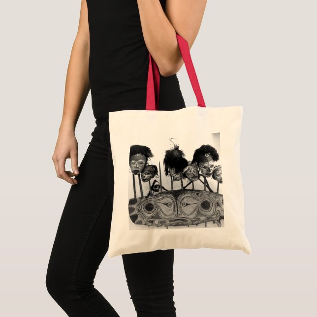 Tote Bag Art tribal B+W (Devant (produit))