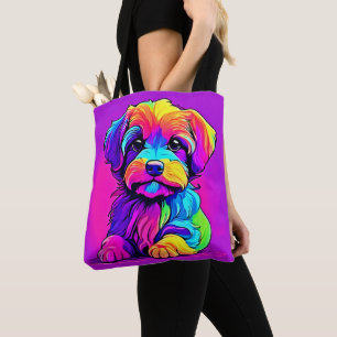 Tote Bag Artefacts Rainbow Puppy