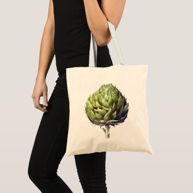Tote Bag Artichoke de style botanique vintage (Devant (produit))