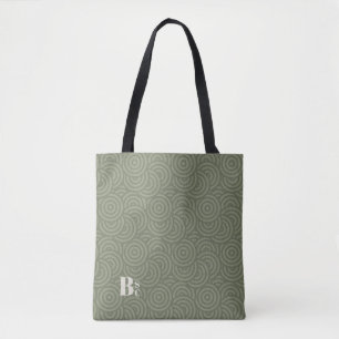 Tote Bag Artichoke Green ・ Cercles aléatoires Monogramme