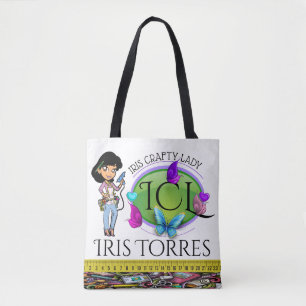 Tote Bag Artiste-dame artisanale - Voir retour - Fourre-tou