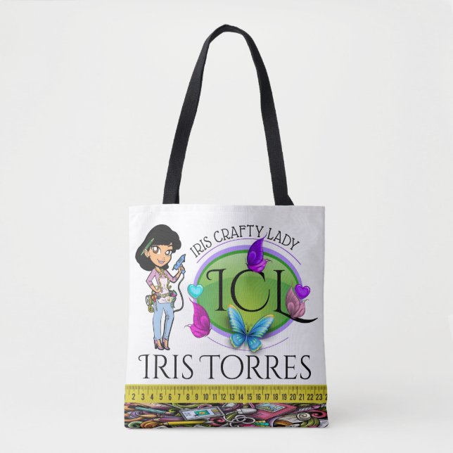 Tote Bag Artiste-dame artisanale - Voir retour - Fourre-tou (Devant)