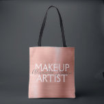Tote Bag Artiste de maquillage métallique brossé rose et Ro<br><div class="desc">Blush Pink - Rose Gold Foil maquillage Artiste beauté fournit sac salon de beauté. Le nom et la profession du contact commercial peuvent être changés pour être utilisés pour n'importe quel type d'entreprise. Veuillez contacter le concepteur pour obtenir d'autres articles correspondants.</div>