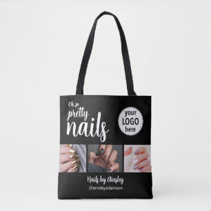 Tote Bag Artiste Ongles Oh So Pretty Logo Script 3 Photo No