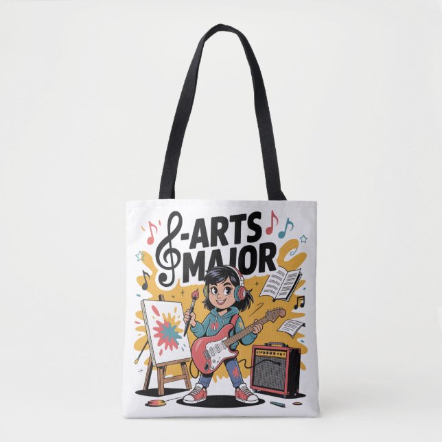 Tote Bag Arts - Illustration de dessin majeur - création un (Devant)