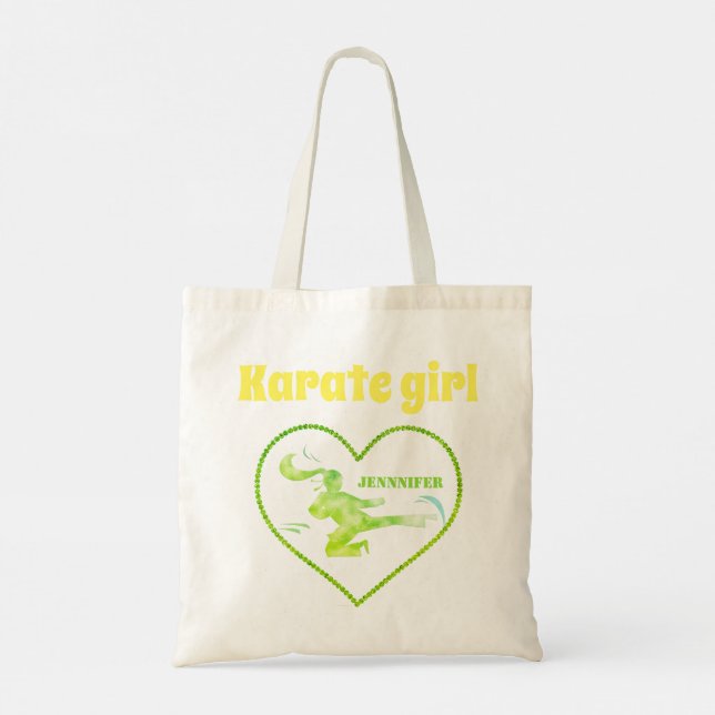 Tote Bag Arts Martiaux Japon Karaté Girl Moderne Girly mign (Dos)