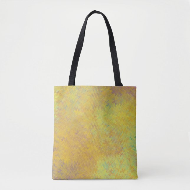 Tote Bag Artsy Jaune Doré Design moderne en marbre (Devant)